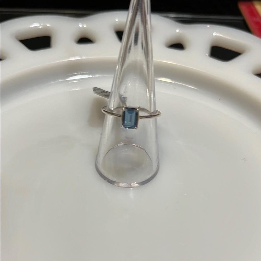 London blue topaz gemstone sterling silver ring